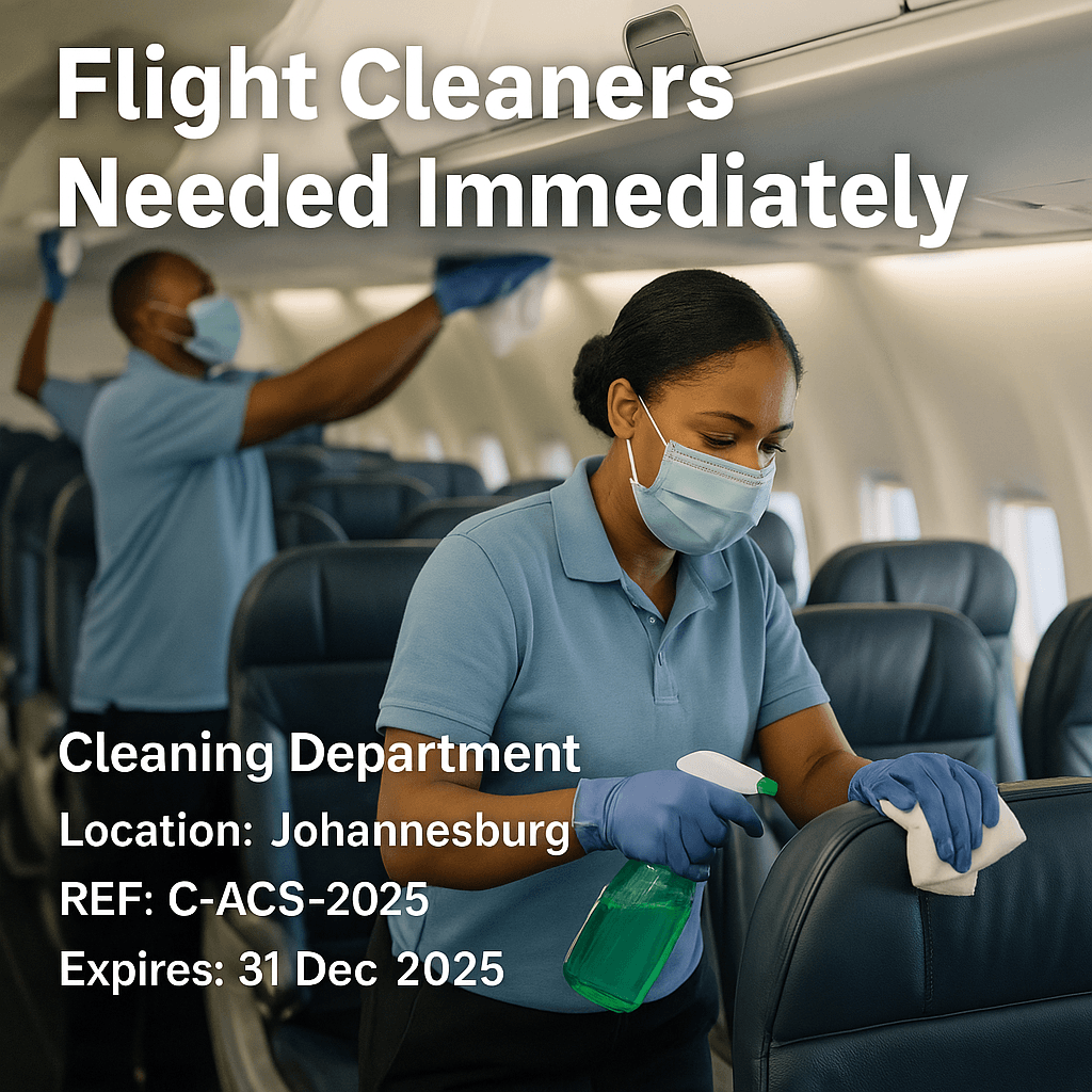 Flight Cleaners Job