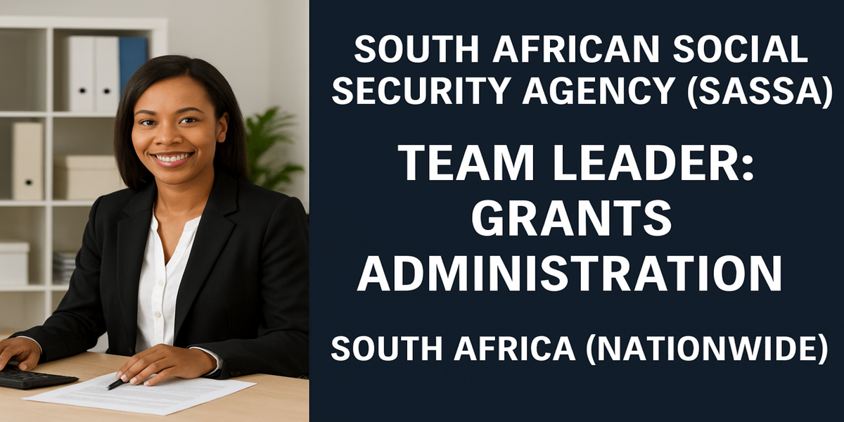 SASSA GRANTS JOB OPPORTUNITIES